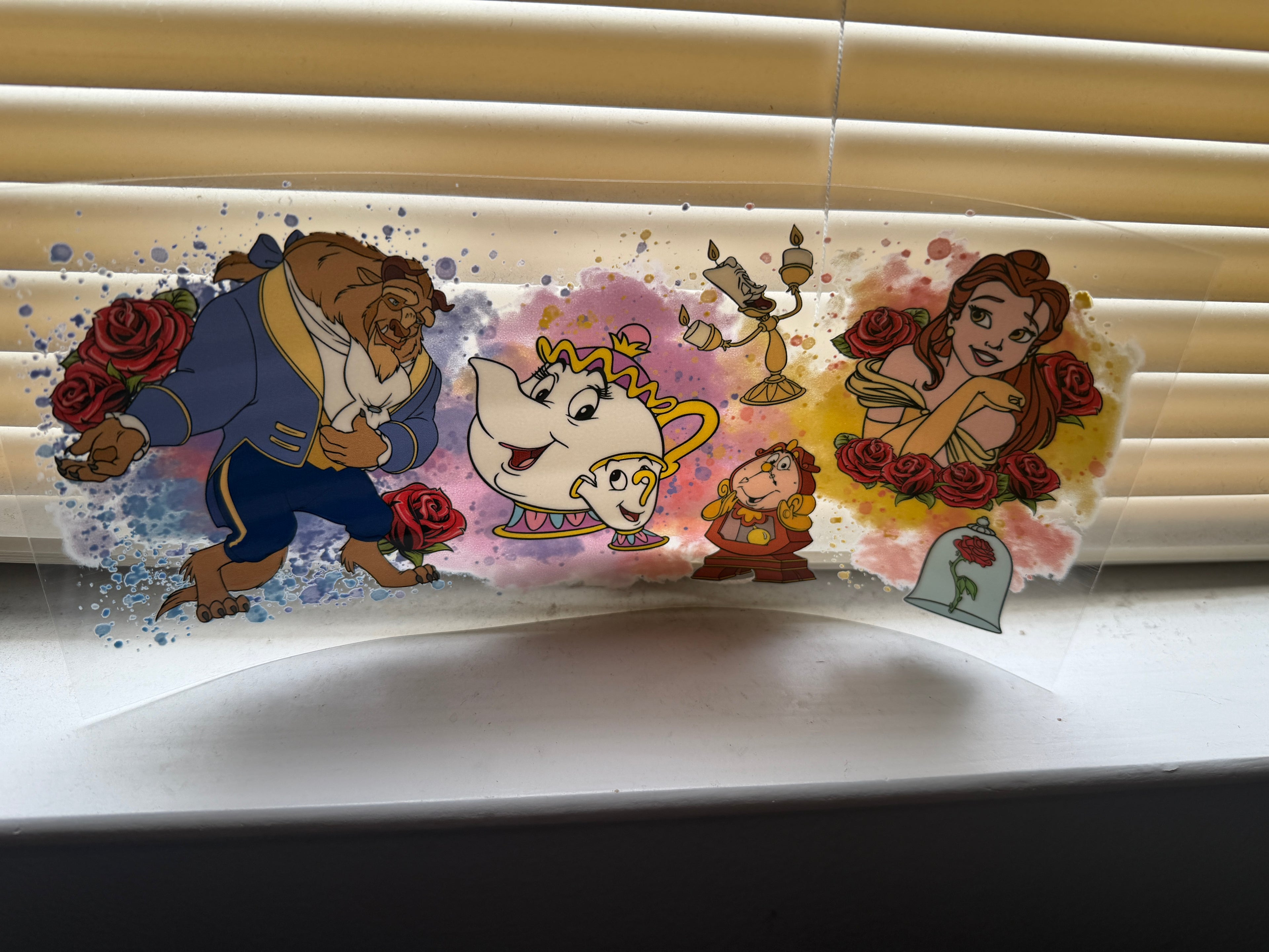 Beauty and  the Beast Glass Tumbler